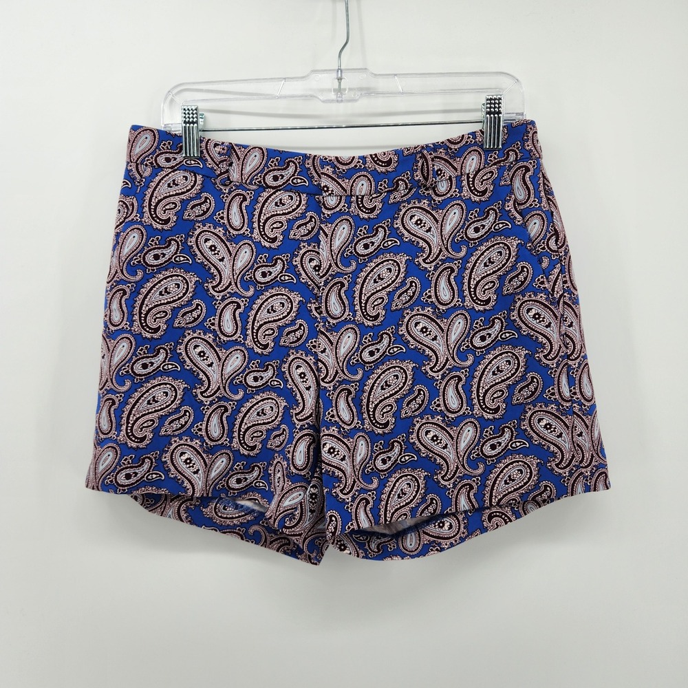 Banana Republic Women's Paisley Print Shorts Blue Size‎ 6 Casual New